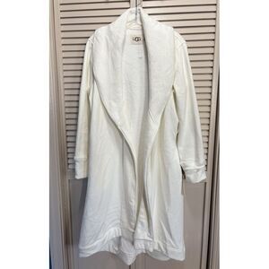UGG Women's Duffield Fleece Plush Robe‎ Medium White MSRP $125 NWT Pockets